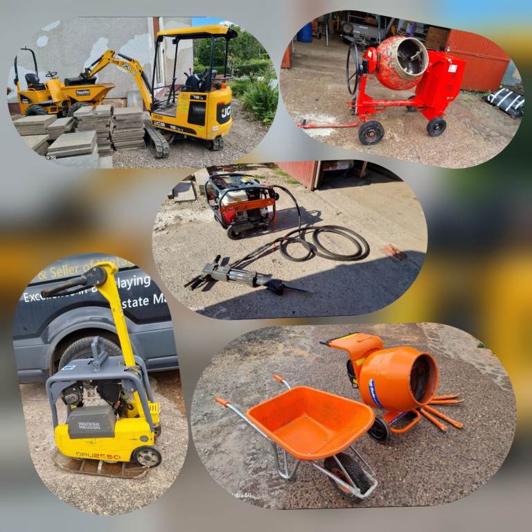 Dumper mixer breaker whacker plate etc