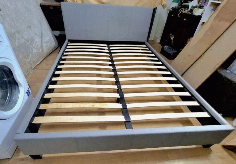 King Size Grey Bed Frame (£70) [SAME DAY DELIVERY AVAILABLE]