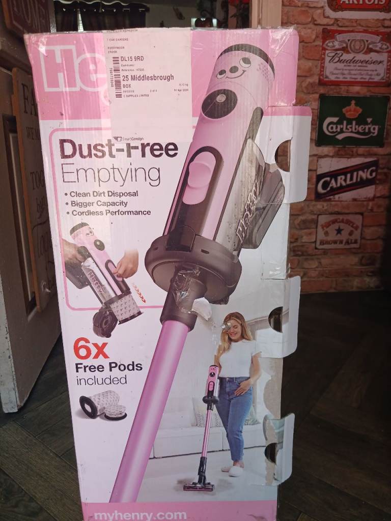 Henry Quick Cordless Vacuum Cleaner – Pink, Good Condition