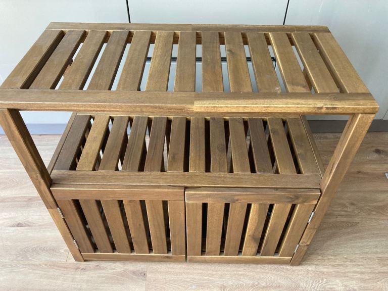 Wooden Slatted Storage Unit - Good Condition