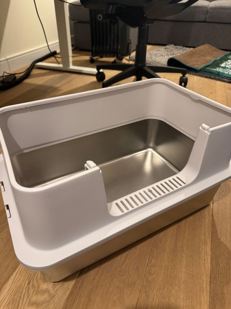 Stainless steel cat litter tray xxl