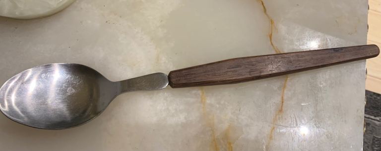 VIDTOFTE Stainless Steel Spoon with Wooden Handle