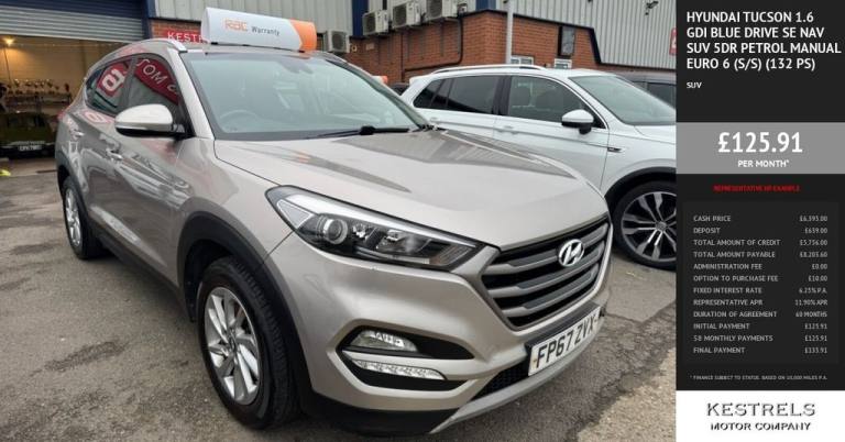 2017 Hyundai TUCSON 1.6 GDi Blue Drive SE Nav SUV 5dr Petrol Manual Euro 6 (s/s) (132 ps) ESTATE ...