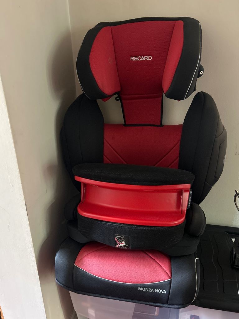 Recaro Monza Nova Car Seat – Red and Black, Good Condition
