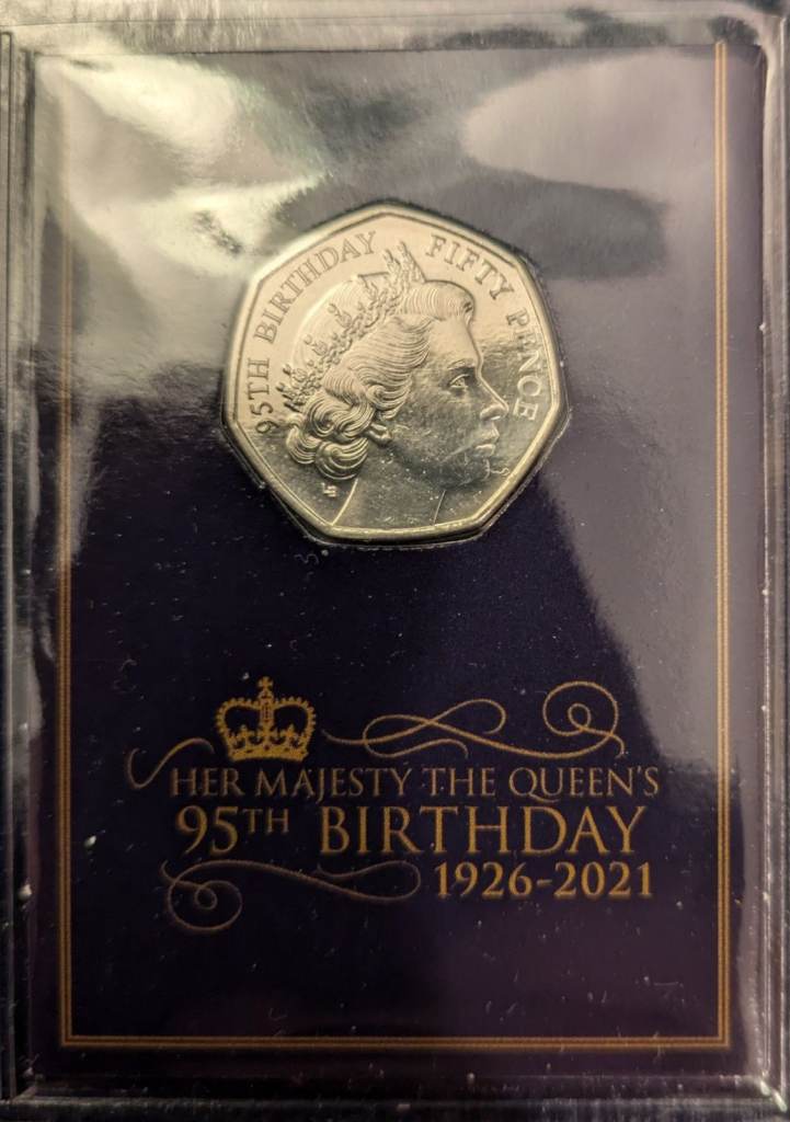50p 2021 - SEALED QEII 95th Birthday - coin 1
