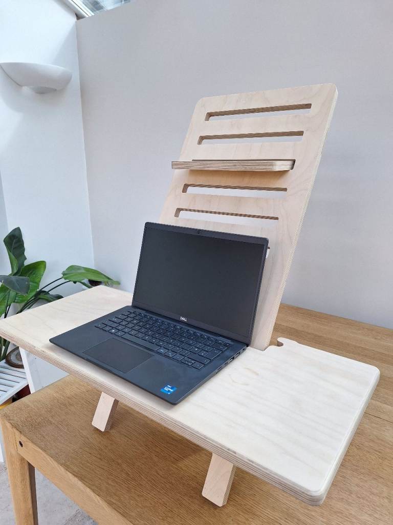 Wooden standing desk