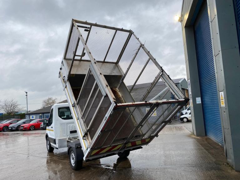 2018/68 FORD TRANSIT T350 2.0 ECOBLUE TDCI CAGED TIPPER WITH ALLOY DROPSIDES