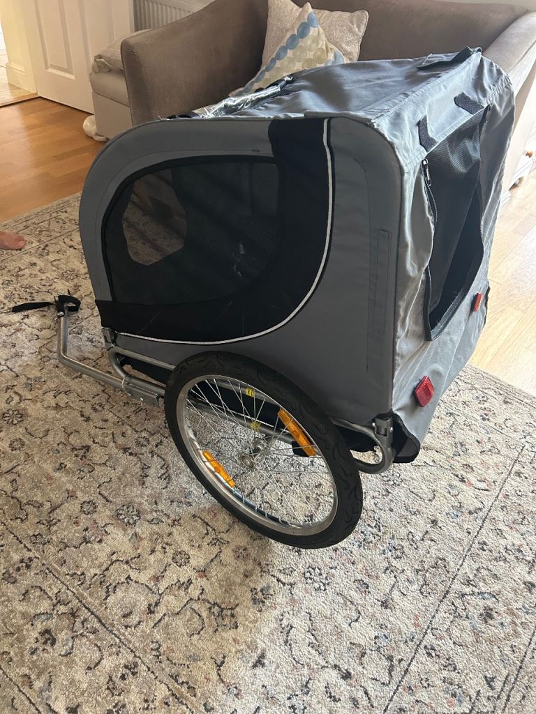 Pet Bicycle Trailer / Jogger - Grey & Black, Great Condition