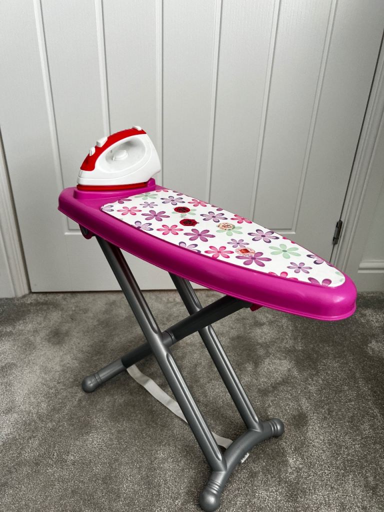 Toy Ironing Board and Iron Set – Pink