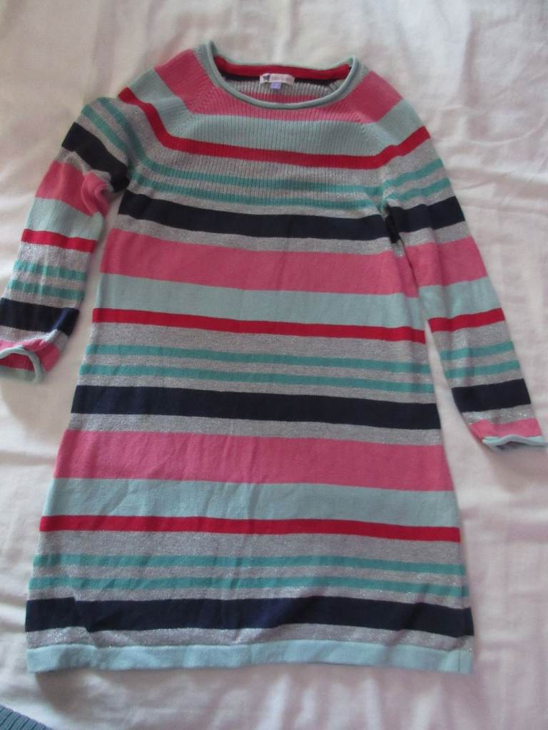 John Lewis stripy dress age 7