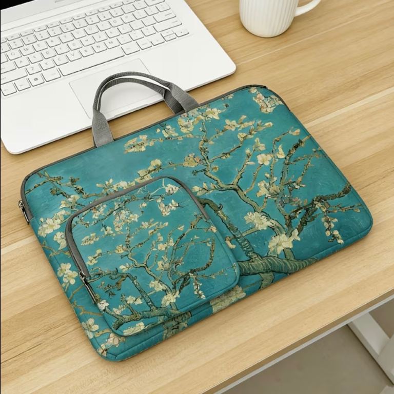 New Laptop Carry Case with Van Gogh Blossom Design