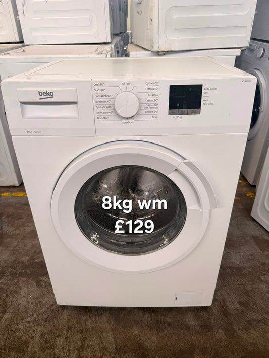 Beko 8kg washing machine 🌟 Free Delivery 🌟 120 Days Warranty 🌟 
