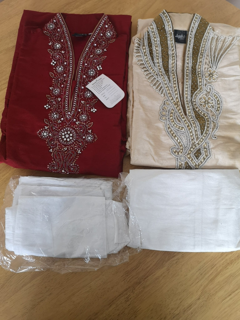 image for  2 piece Men's Shirwani suits in sizes 38, 40 and 44. (brand new). 