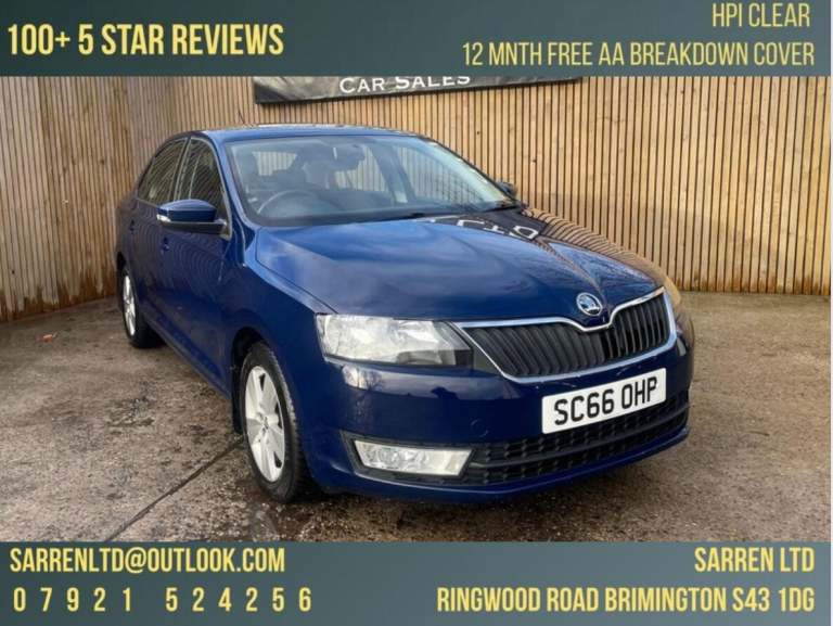 2017 Skoda Rapid 1.6 TDI SE Euro 6 (s/s) 5dr HATCHBACK Diesel Manual