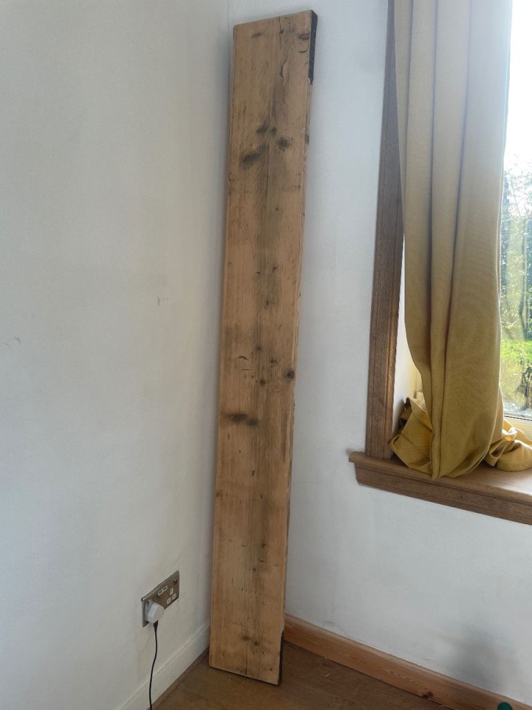Rustic scaffolding board shelf 