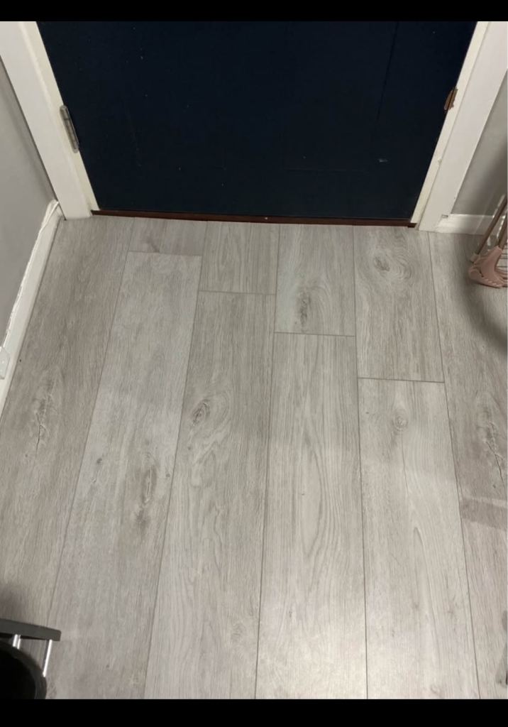 New Wood Effect Laminate Flooring & underlay – Light Grey, £250.00 for Sale