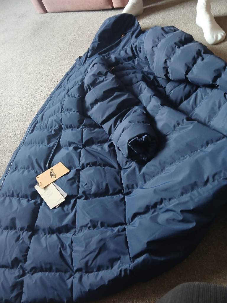 Brand New Navy Blue Puffer Jacket with Hood