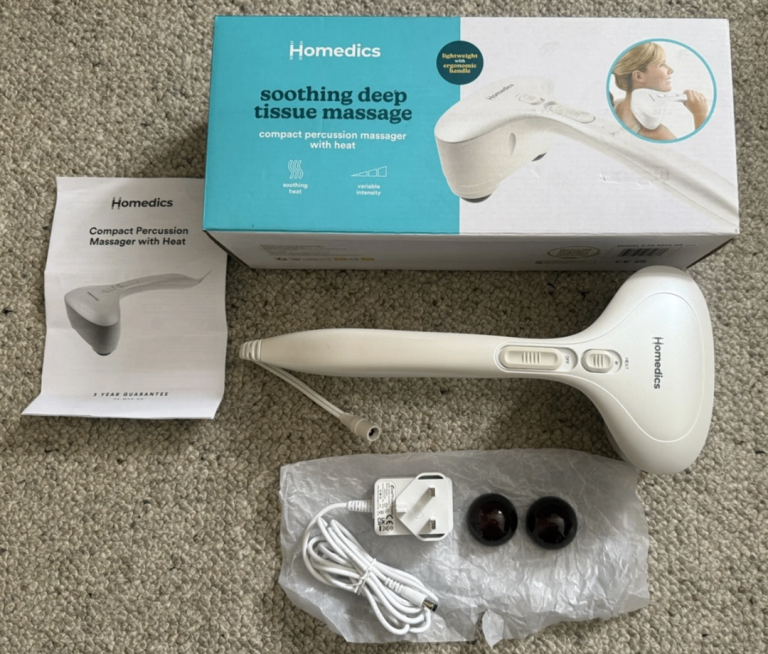 HoMedics Deep Tissue Massager with Heat PA-MHA-GB Percussion Massager New Boxed