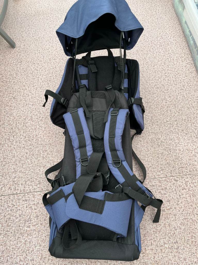 Baby Hiking Backpack, V.G.C. Blue/Black,(See Photos & Description)