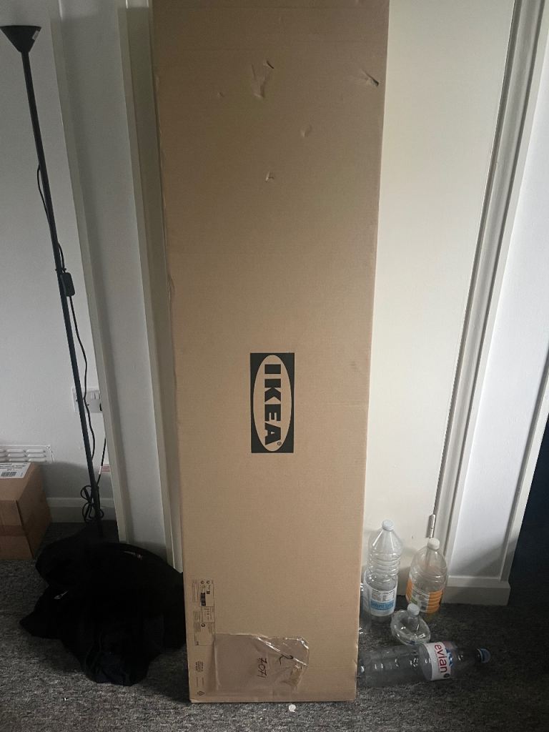 image for Black ikea kallax shelving unit 