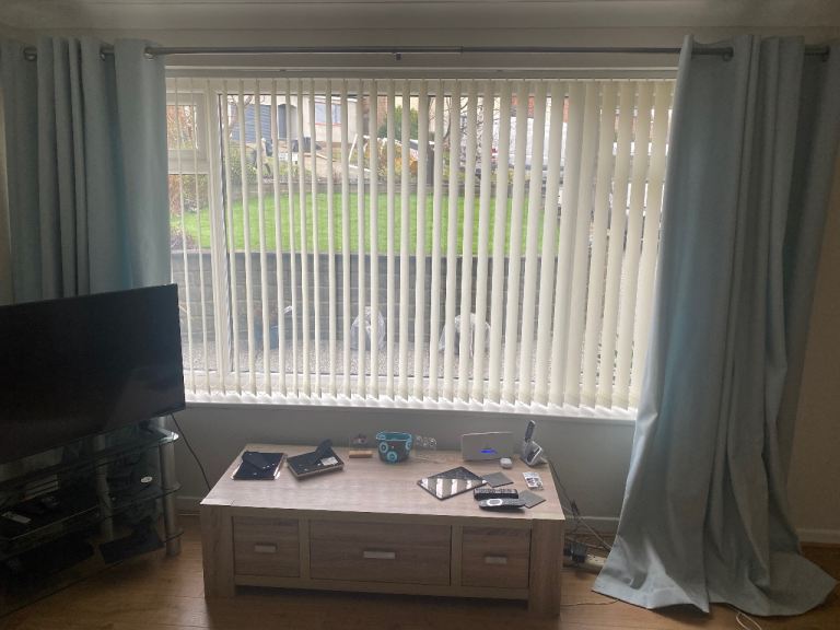 Duck egg lined curtains 90x 90 eyelet from Dunelm