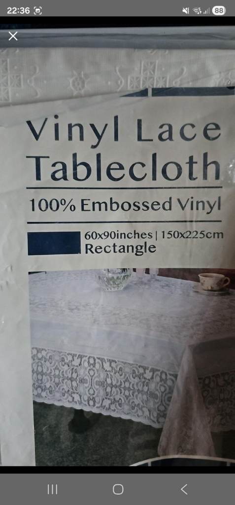Vinyl Lace Tablecloth