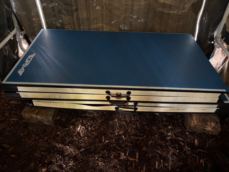 Folding table tennis table