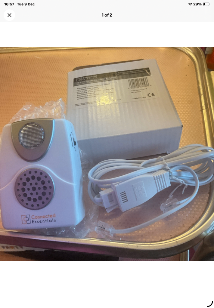 Flashing Telephone Ringer Amplifier Loud Tone Ringer & Phone Call Alert.