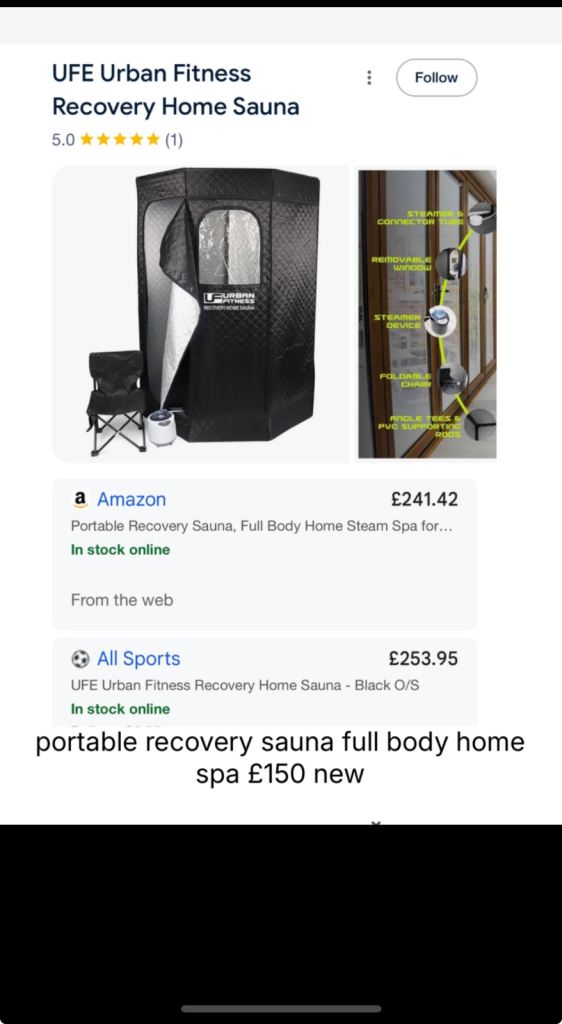 portable fitness sauna £150 (new in box)