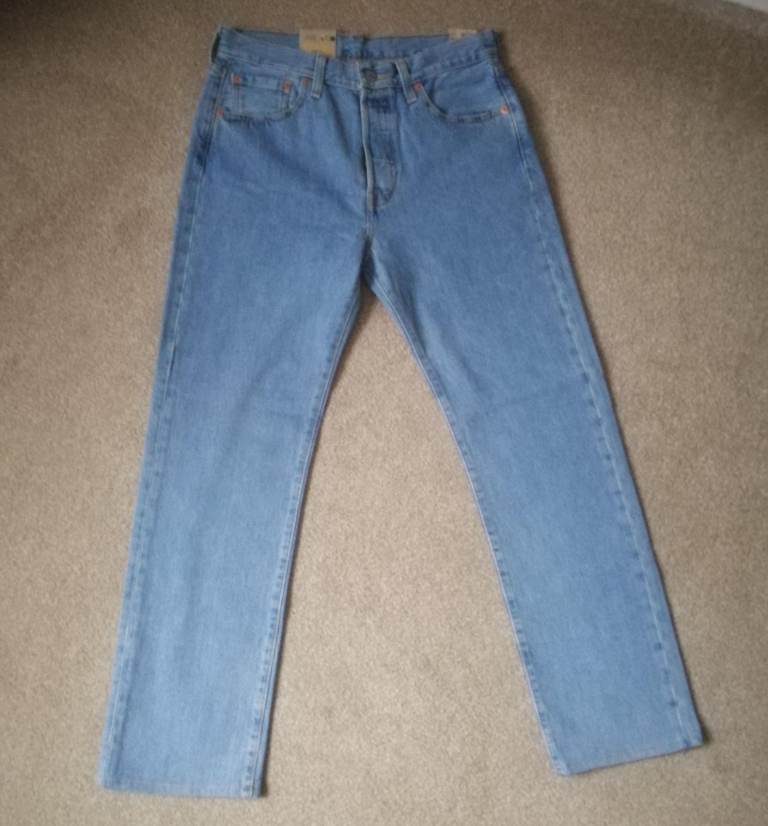 New Men's Levi's Levi Blue 501 Jeans Straight Leg W30" L28" - 2 Available