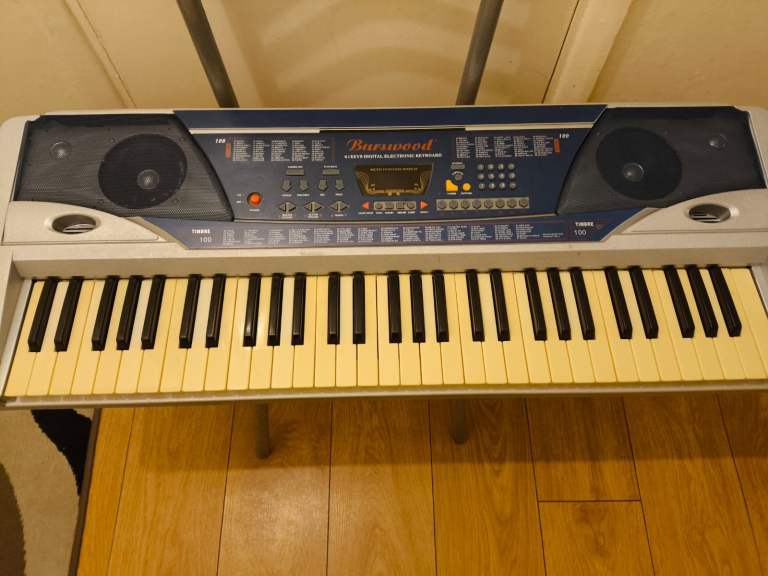 Burswood 61 key digital electronic keyboard with charging adaptor