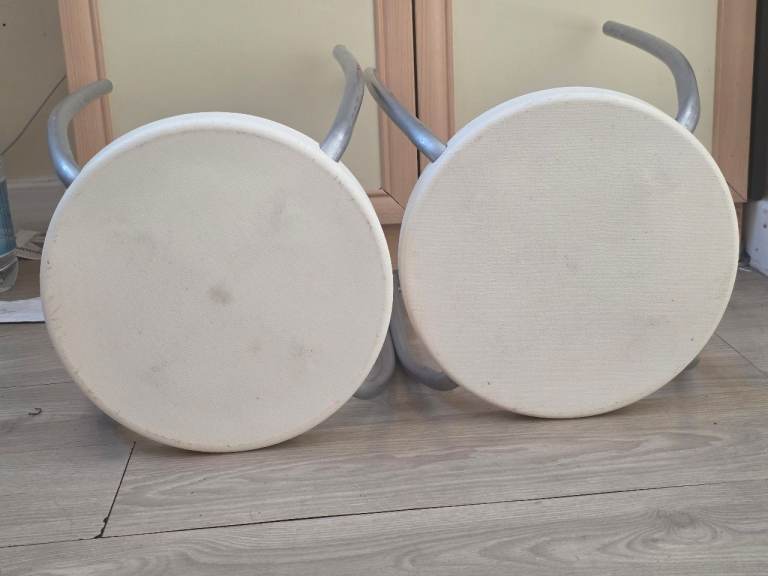IKEA Stools x2 – White, Good Condition