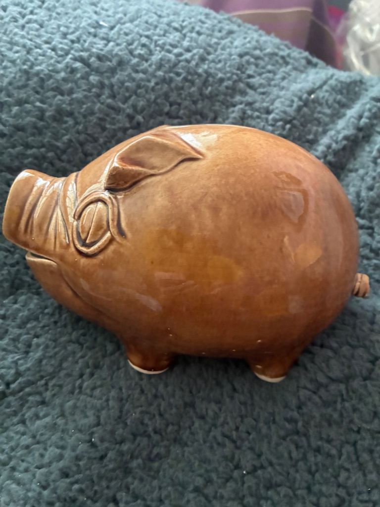 Stonewear piggy bank ( from small Maltese pottery)