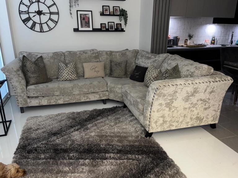 Grey Silver Sofa 