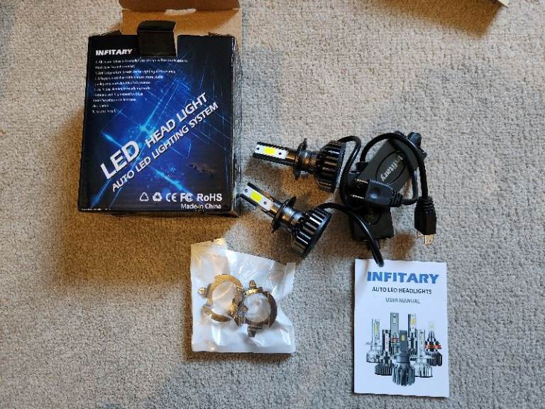 LED head lights H7 F2 COB BK 