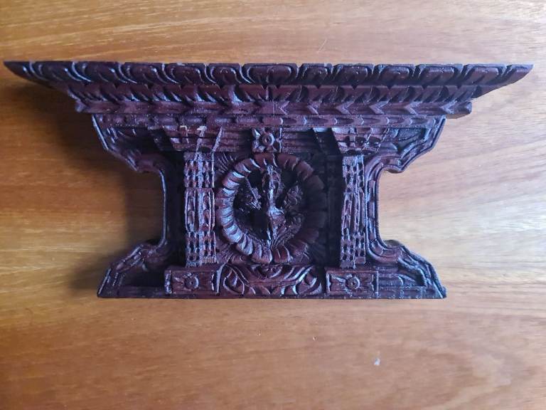 Nepali Peacock Wooden Carved Newar Window Wall Hanging Tibetan Nepal Home Décor
