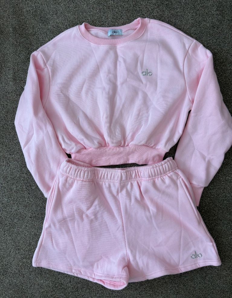 Pink Alo Yoga Lounge Set