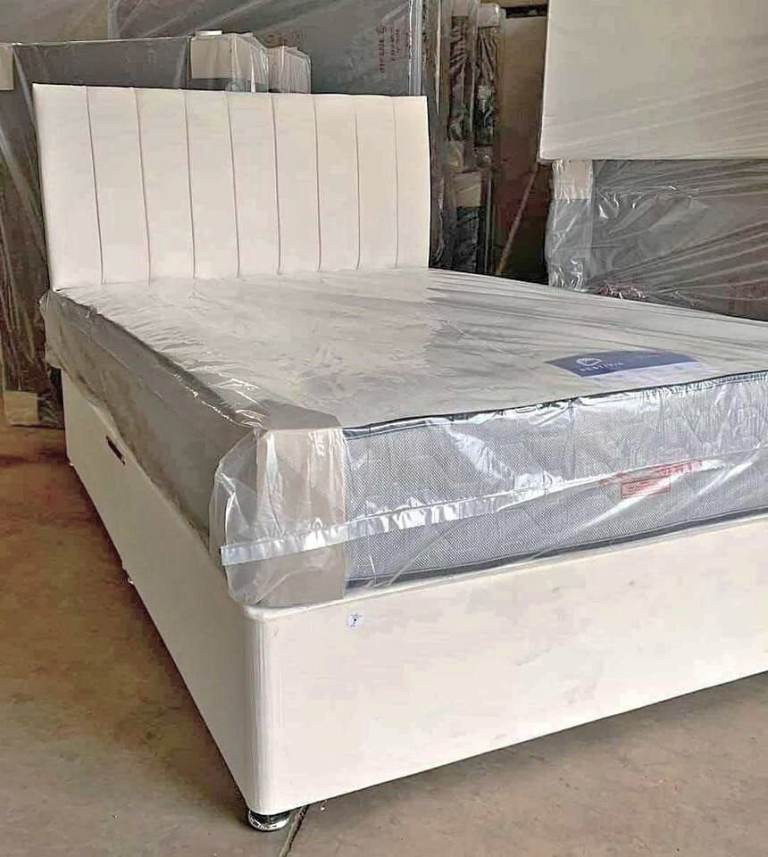New Fabric Double Divan Bed Set and Mattress | Single & King Divan Bed Frames & Spacious Drawers