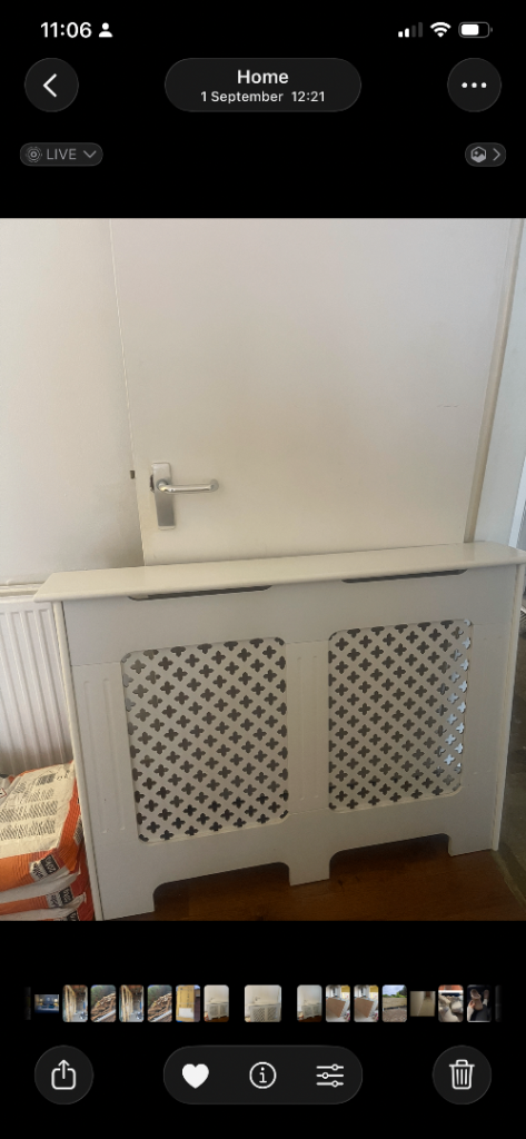White Wooden Radiator Cover – Good Condition