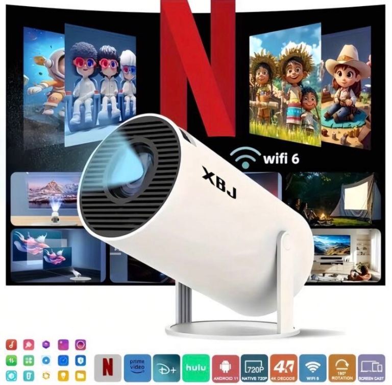 Smart Projector with Stand – New