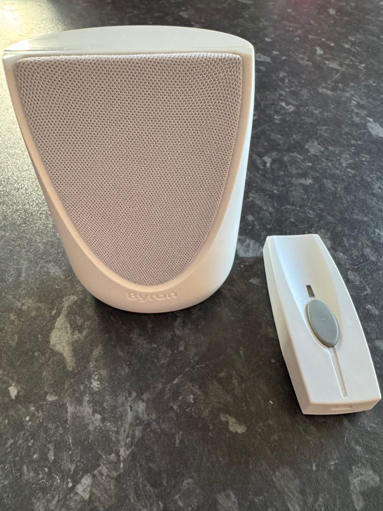 Byron  BY201 Wireless Doorbell with Portable Battery Chime Unit