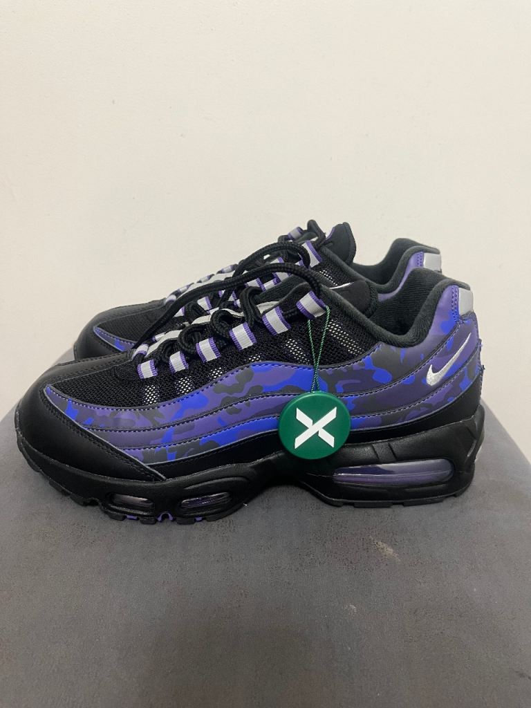 Nike Air Max 95 – Black/Purple Camo – Clean Pair 
