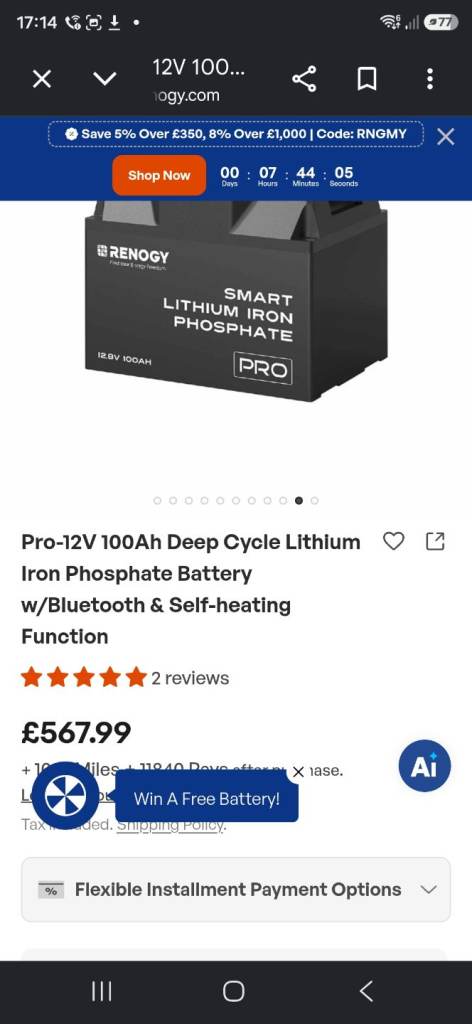 100Ah 12.8V Smart LiFePO Battery