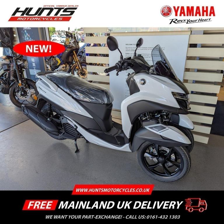 New 2025 Yamaha Tricity 125. Milky White. £4,801 On The Road (No Admin Fees)