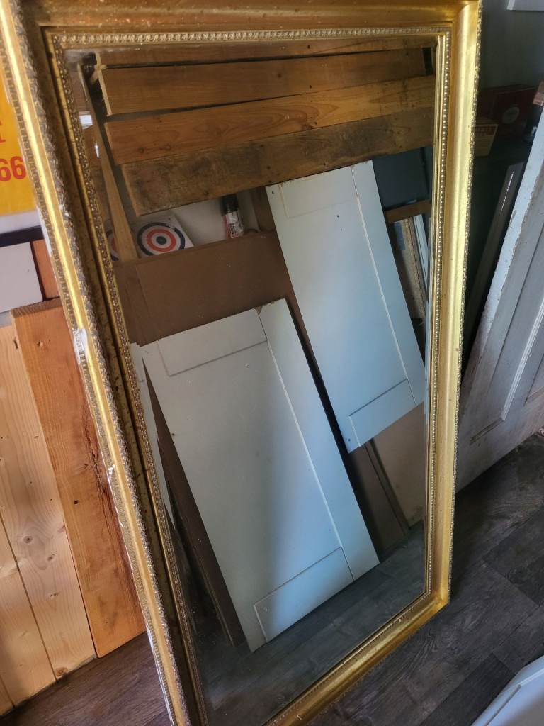 Antique Gold gilt large mirror