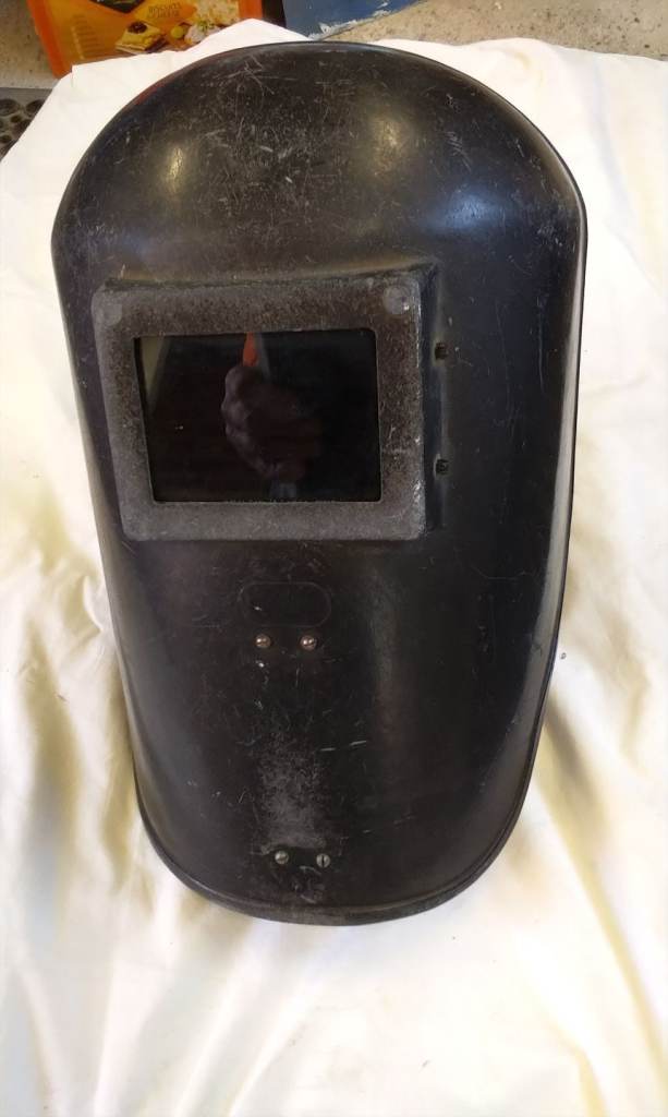 Welding helmet. 