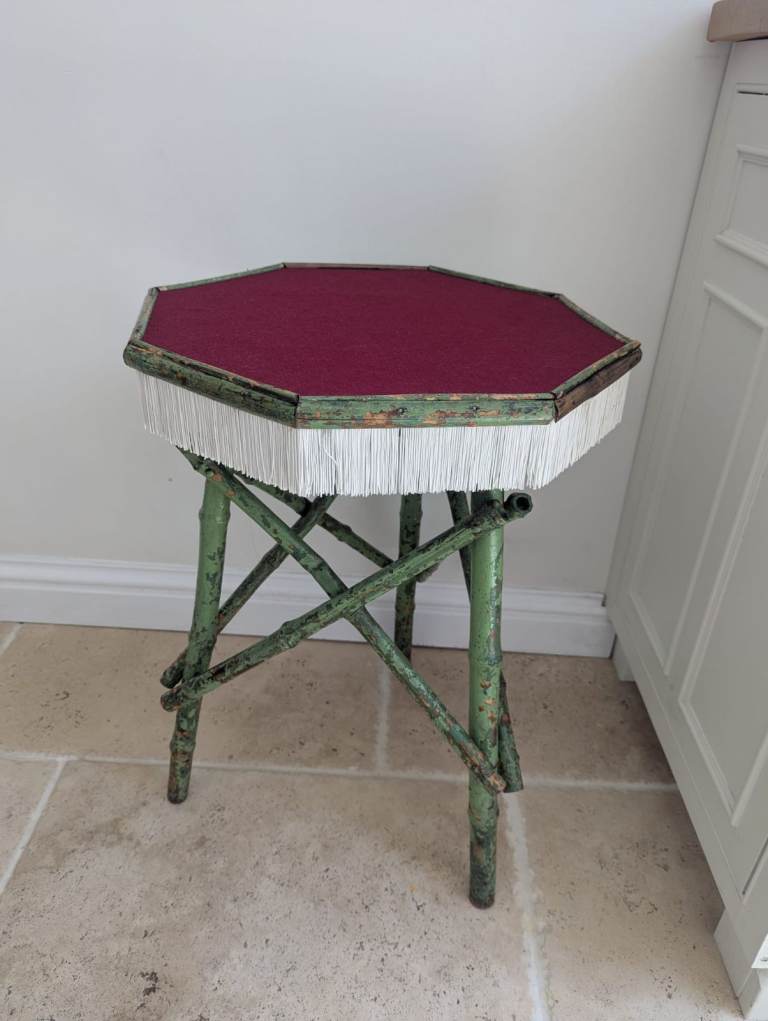 Antique Bamboo Lamp Table 