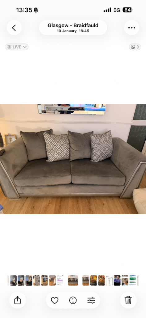 3 seater sofa and matching chair 