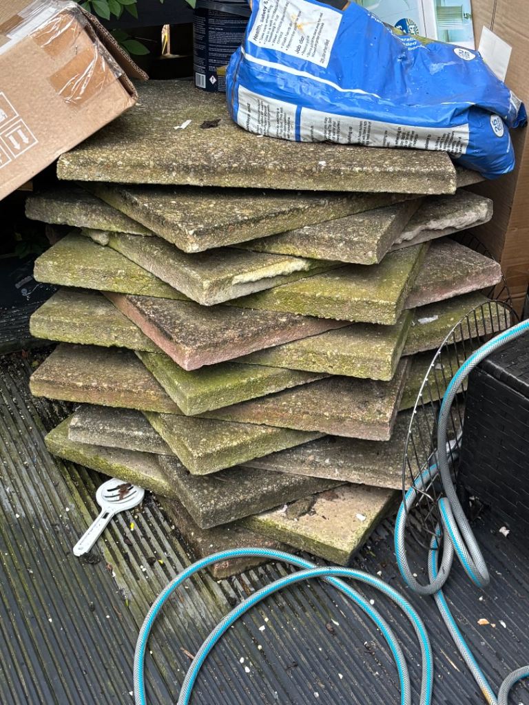 Used Concrete Paving Slabs – Good for Garden Project
