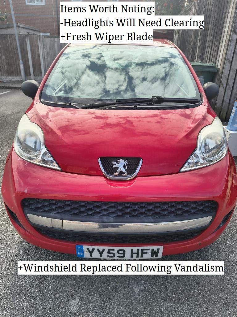[SPARES OR REPAIR] Peugeot, 107, Hatchback, 2009, Manual, 998 (cc), 3 doors